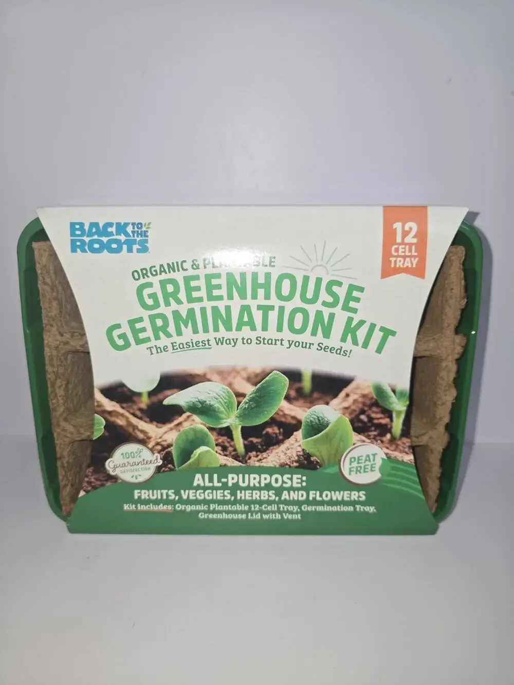 NEW Back To The Roots Greenhouse Germination Kit 12-Cell Tray & Lid